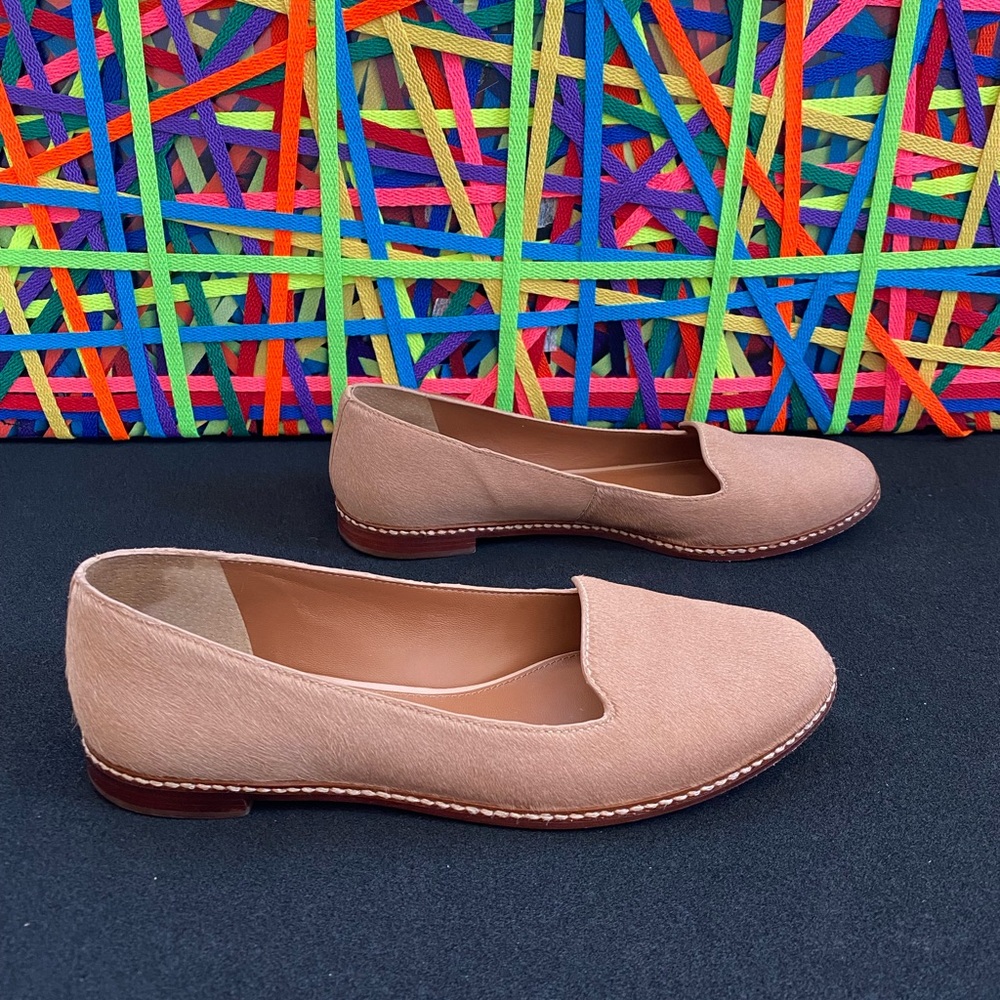 Vince Camuto Signature Women's Flat Shoes Real Cow Hair Tan Size 7.5